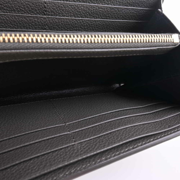 SAINT LAURENT Saint Laurent leather folio long wallet gray ladies - Picture 5 of 10